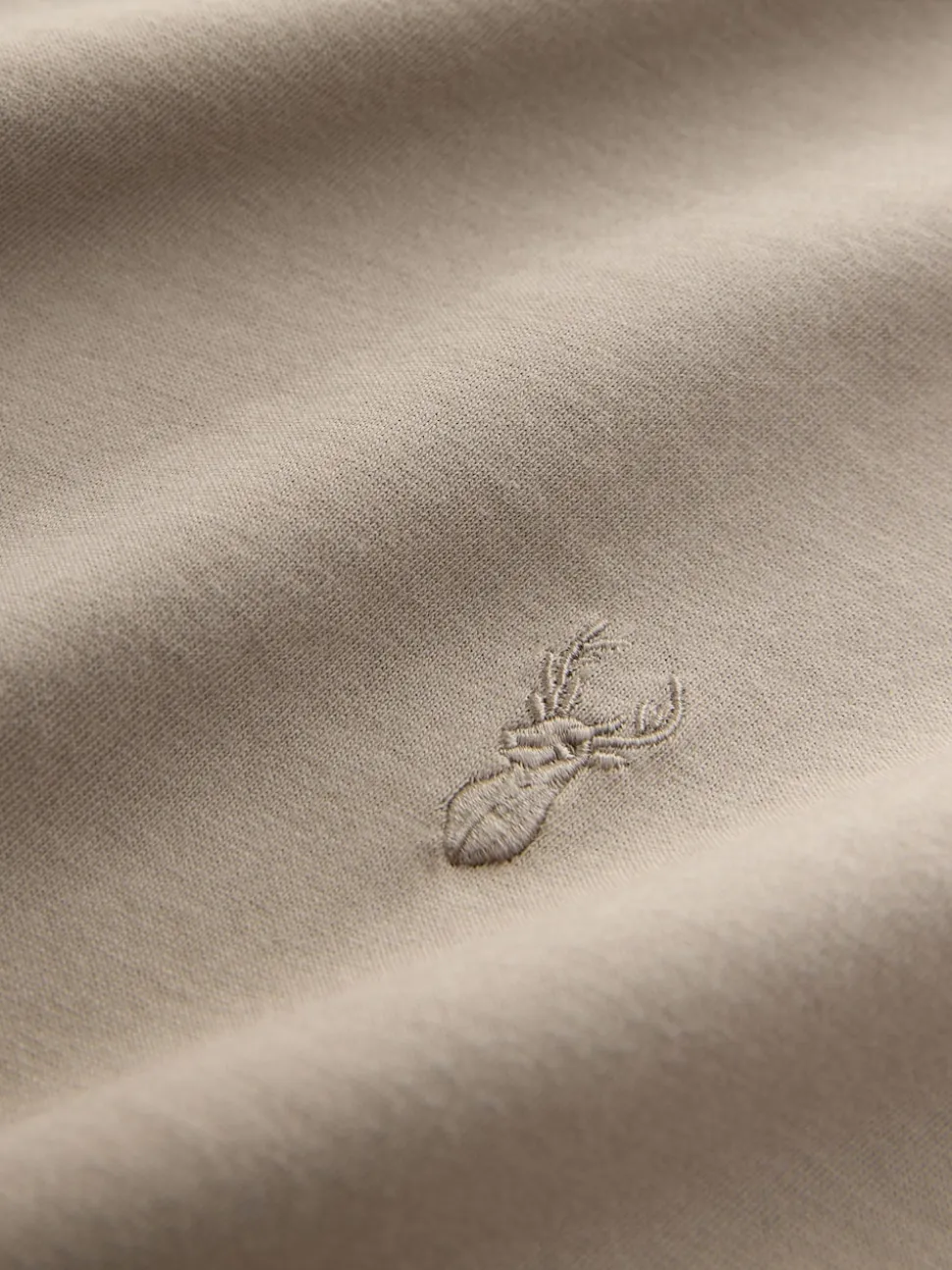 Neutral Stone Regular Fit Stag T-Shirt