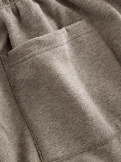 Neutral Stone Velour Lined Open Hem Joggers