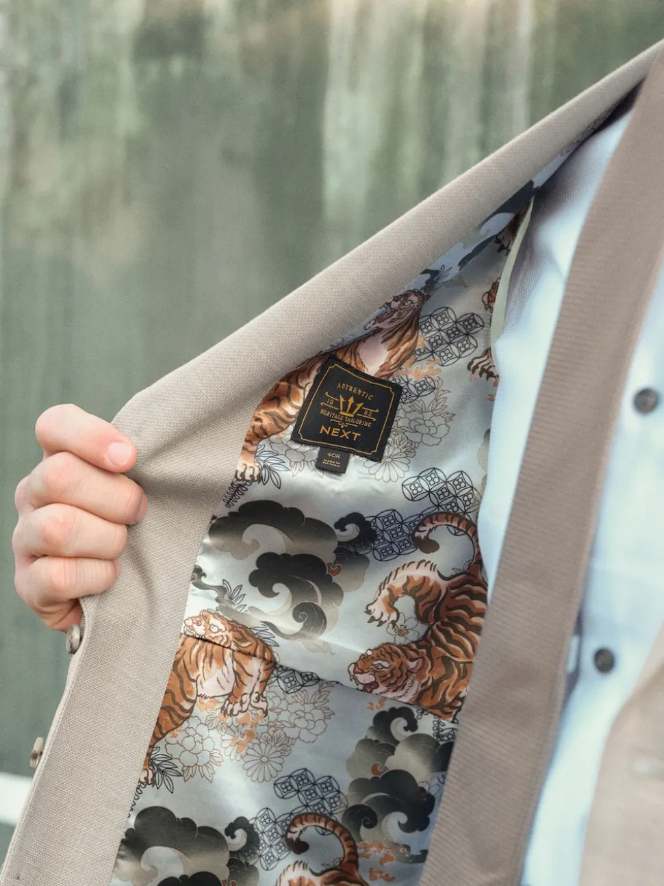 Neutral Textured Suit Waistcoat