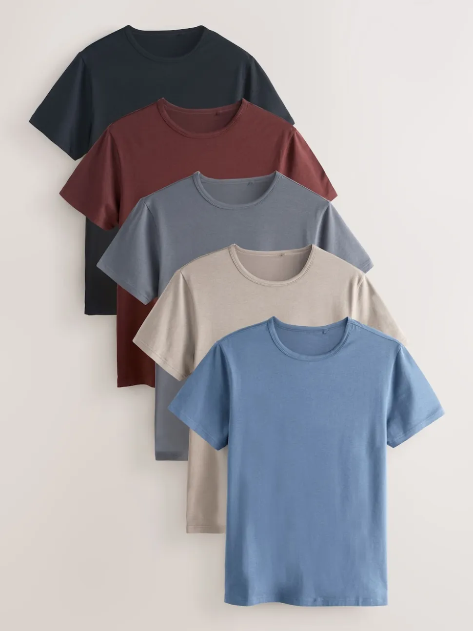 Neutral/Blue 5 Pack Modal Layering T-Shirt
