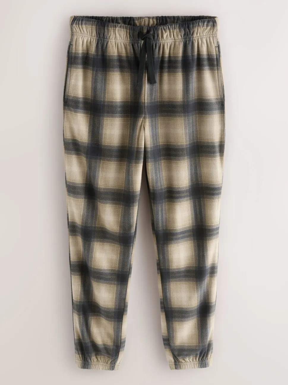 Neutral/Brown Check Motionflex Cosy Long Sleeve Cuffed Pyjamas