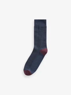 Neutral/Navy Pattern Smart Socks 5 Pack
