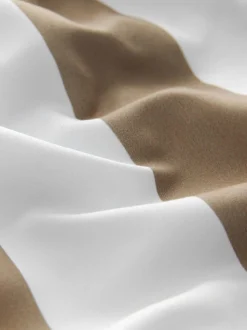 Neutral/White Stripe Swim Shorts
