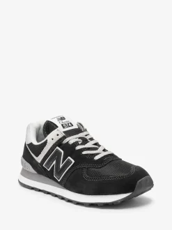 New Balance Black Chrome Mens 574 Trainers
