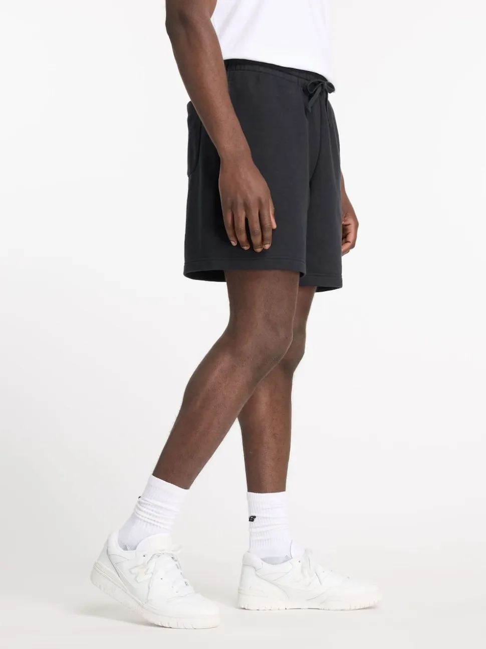 New Balance Black Mens Essential French Terry 7inch Shorts