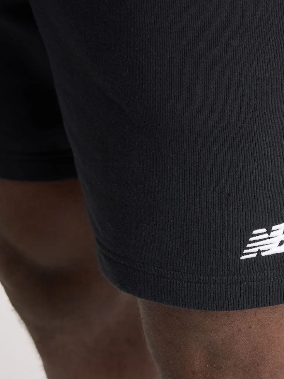 New Balance Black Mens Essential French Terry 7inch Shorts