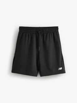 New Balance Black Mens Essential French Terry 7inch Shorts