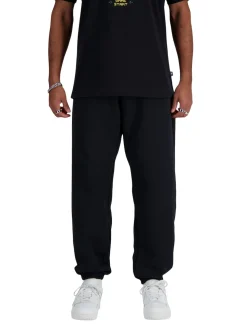 New Balance Black Mens Essentials Fleece Joggers