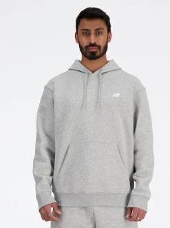 New Balance Grey Mens Essential Fleece Hoodie
