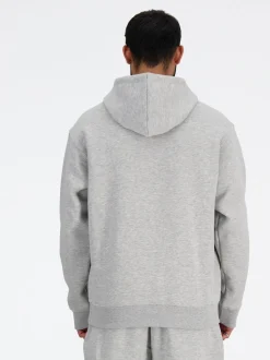 New Balance Grey Mens Essential Fleece Hoodie