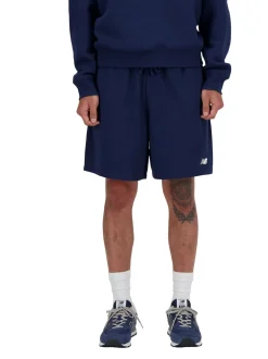 New Balance Navy Mens Essential French Terry 7inch Shorts
