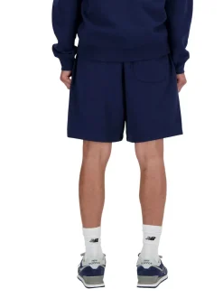 New Balance Navy Mens Essential French Terry 7inch Shorts