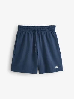 New Balance Navy Mens Essential French Terry 7inch Shorts