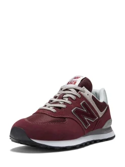 New Balance Red/White Mens 574 Trainers