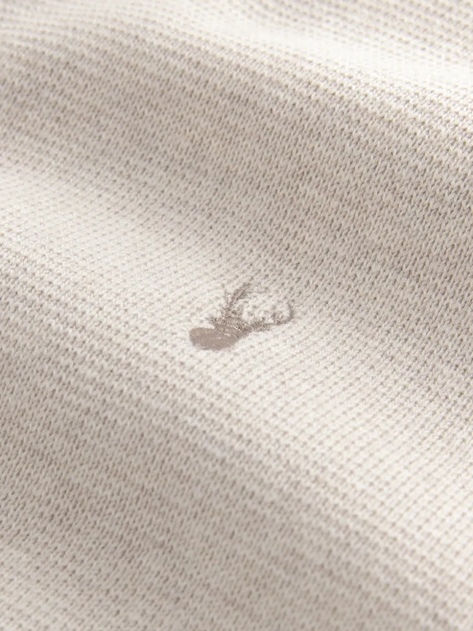 Oatmeal Stag Logo N.Premium Regular Fit 100% Cotton Premium Quarter Zip Jumper