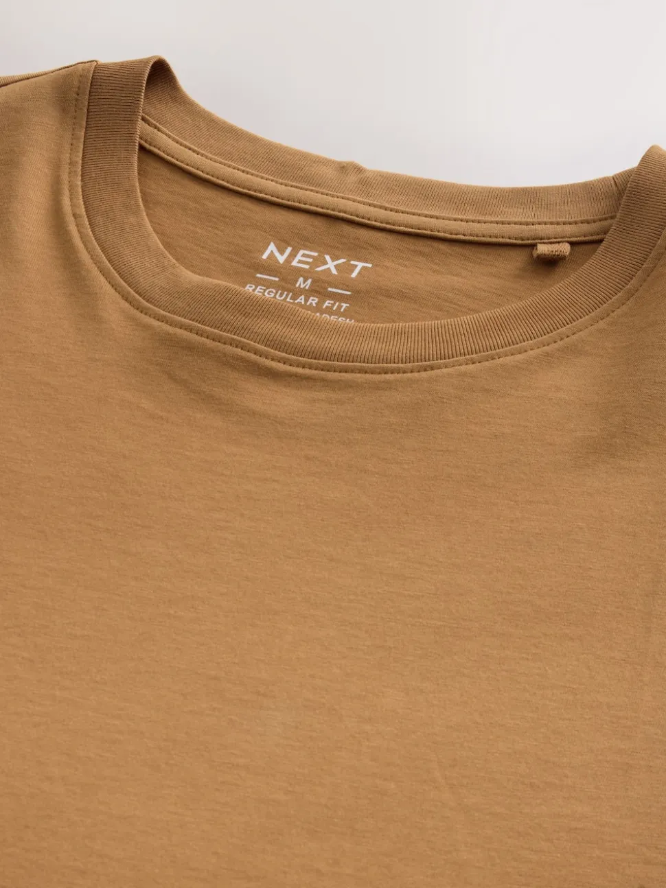 Ochre Yellow Regular Fit Essential Crew Neck Cotton T-Shirt