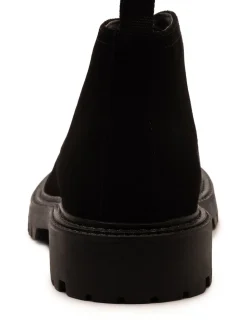 Off The Hook Black Axel Suede Chukka Ankle Lace-Up Black Boots