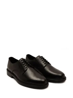 Off The Hook Black Bourne Leather Lace-Up Derby Shoes