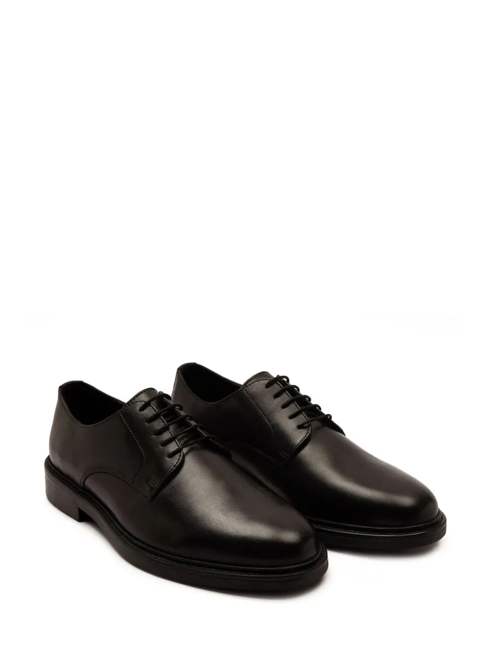 Off The Hook Black Bourne Leather Lace-Up Derby Shoes