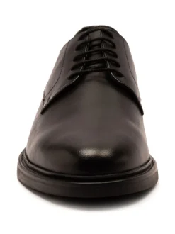 Off The Hook Black Bourne Leather Lace-Up Derby Shoes