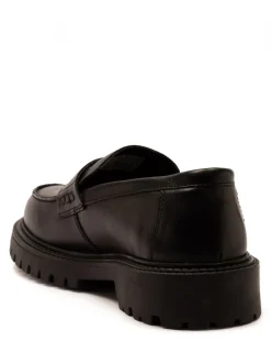 Off The Hook Black Bowie Leather Elevated Loafers