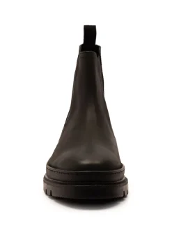 Off The Hook Black Harrison Slip On Chelsea Leather Boots