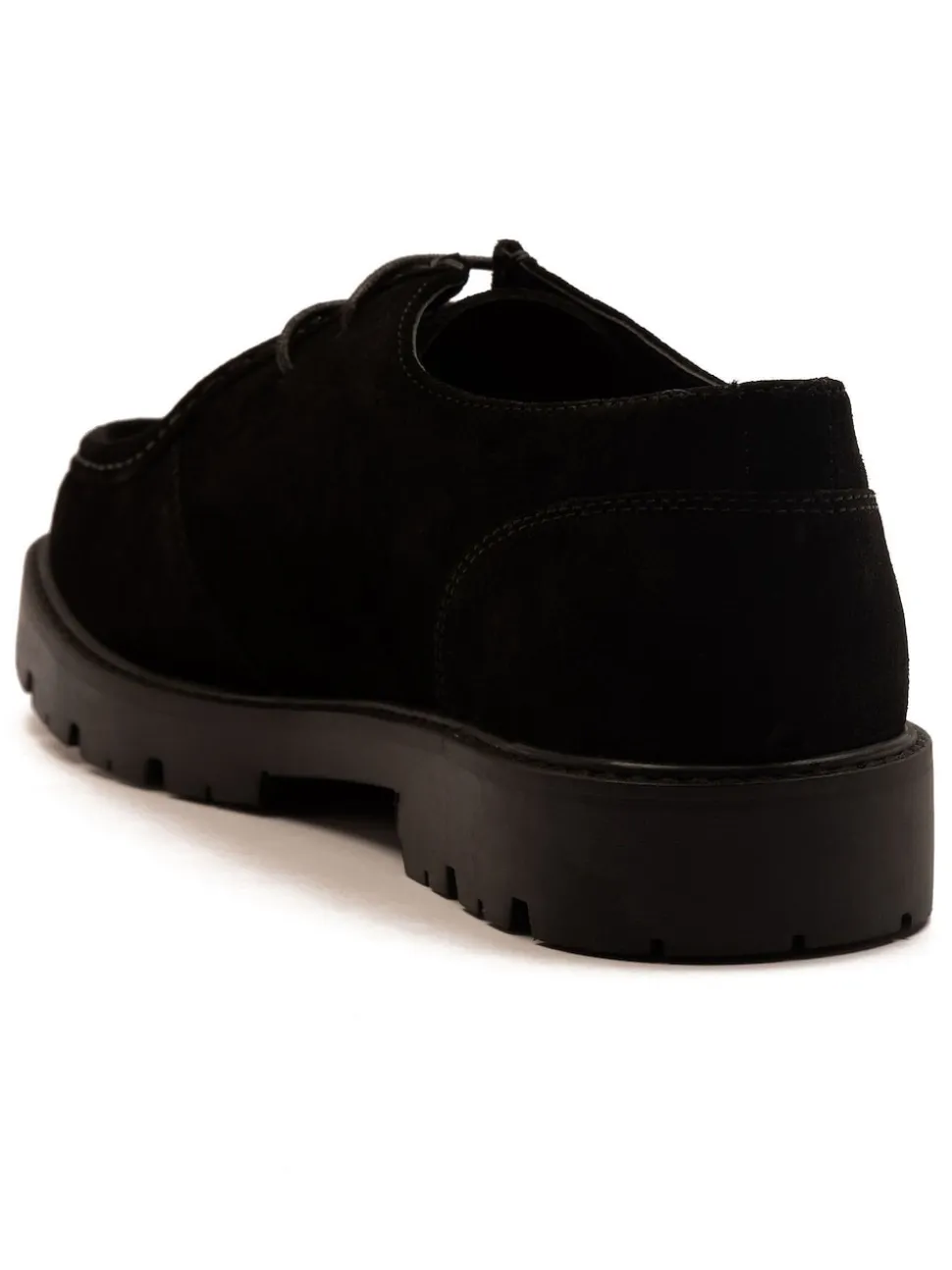 Off The Hook Black Jovi Casual Lace-Up Suede Leather Boat Shoes