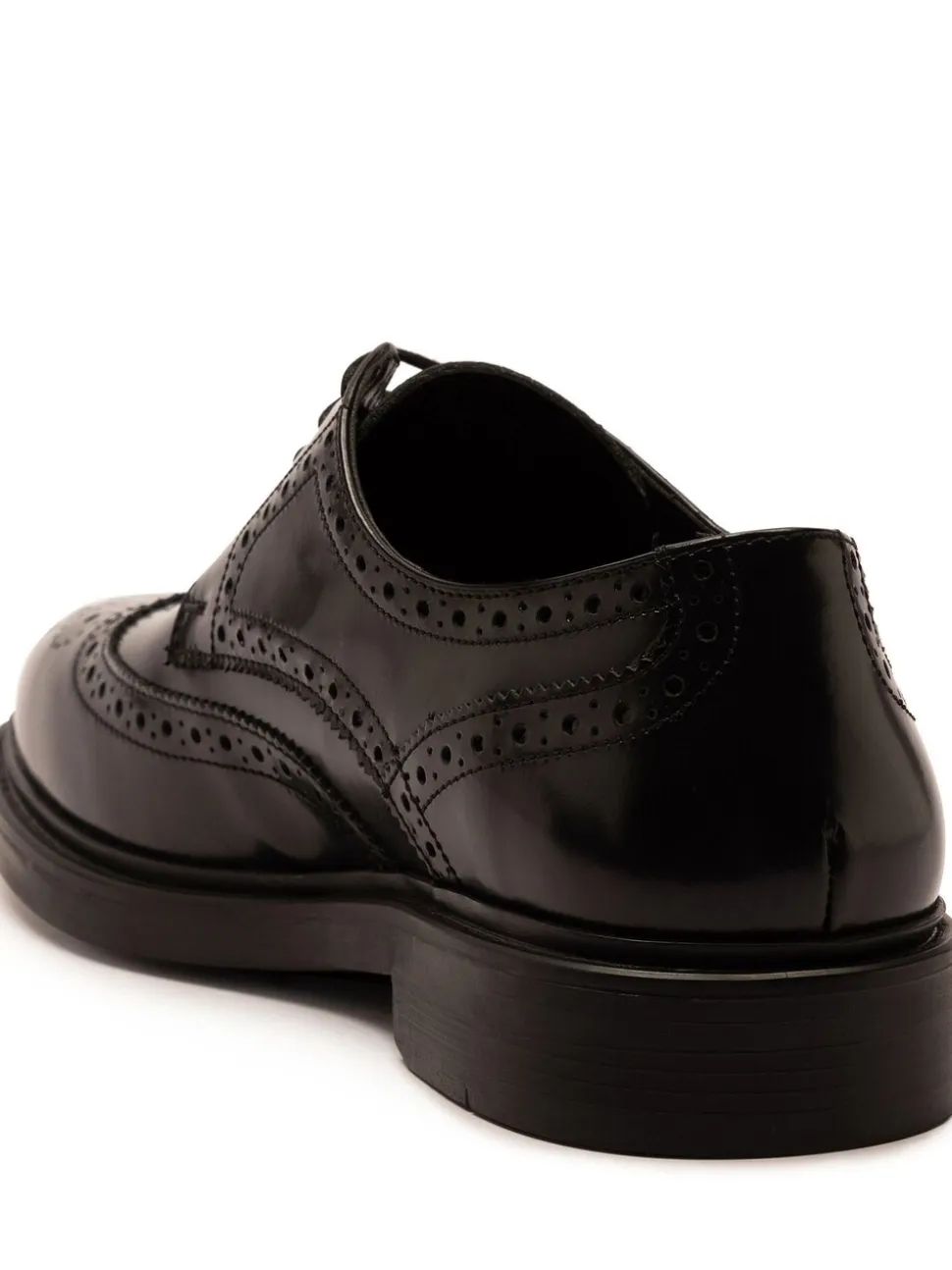 Off The Hook Black Leon Leather Lace-Up Shoes