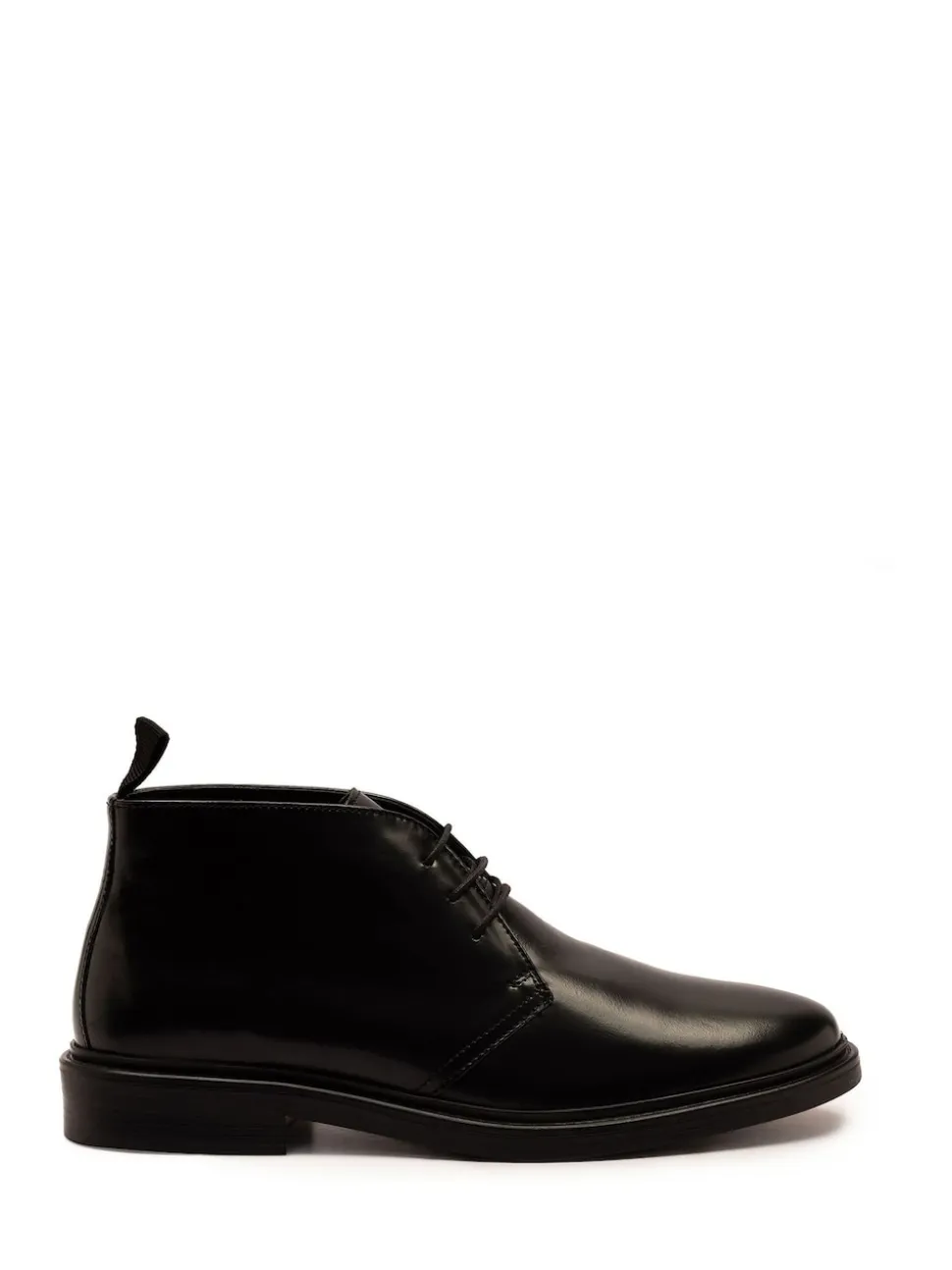 Off The Hook Black Loki Black Leather Lace-Up Boots