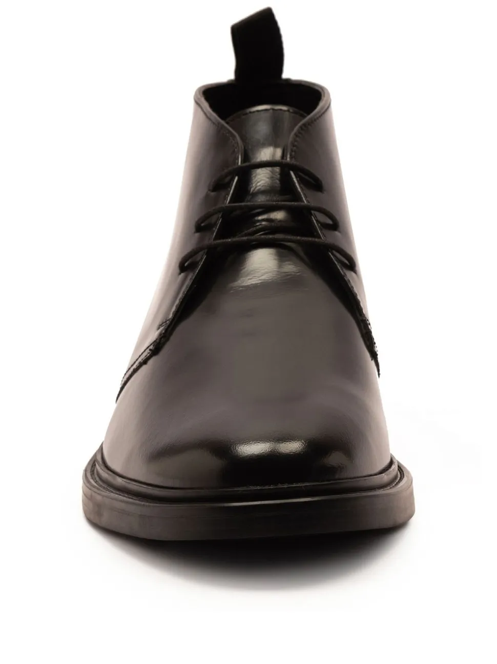 Off The Hook Black Loki Black Leather Lace-Up Boots