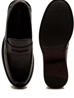 Off The Hook Black Monro Loafer Formal Casual Slip-On Leather Shoes
