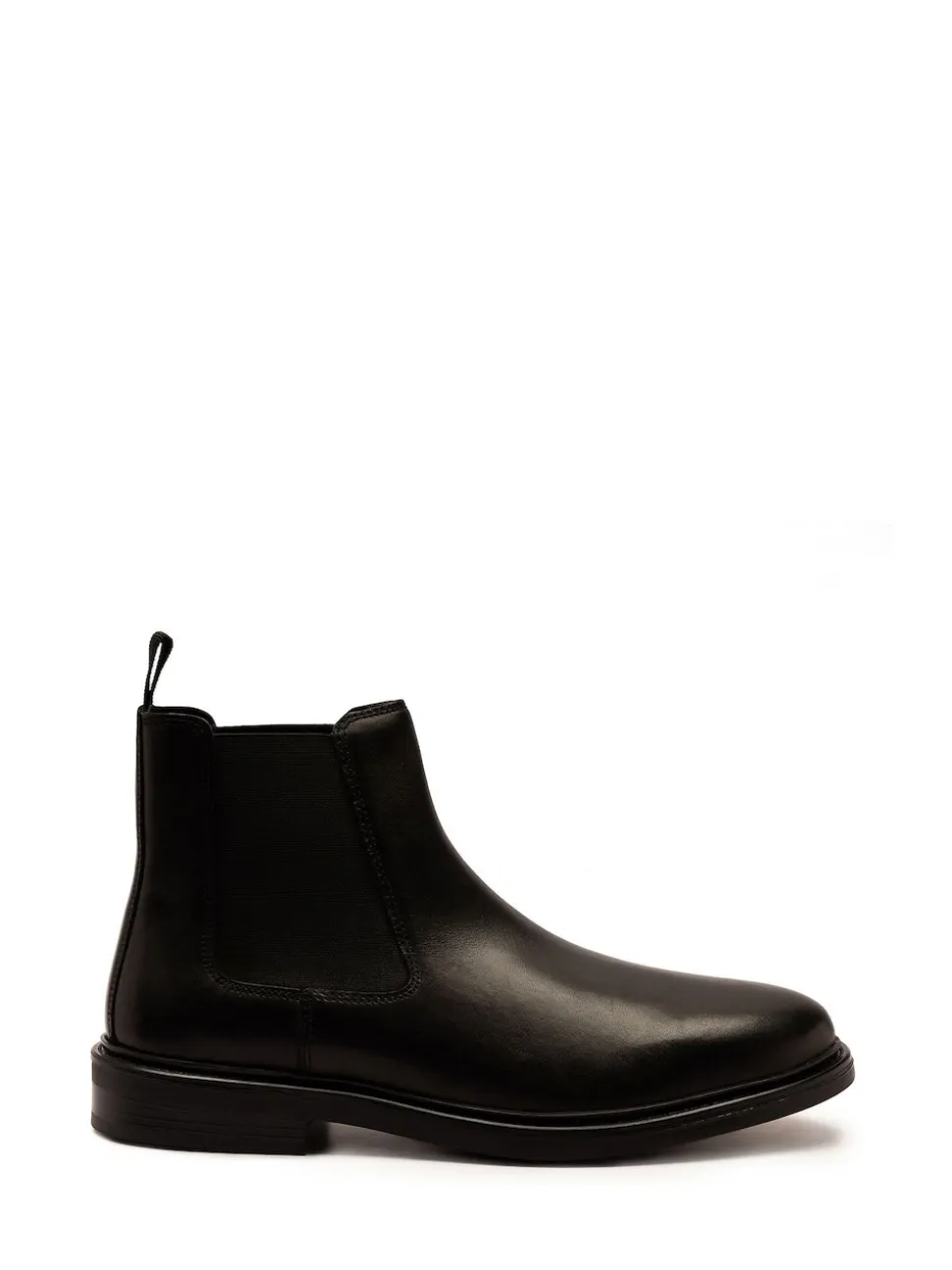 Off The Hook Black Torrance Leather Slip-On Chelsea Boots