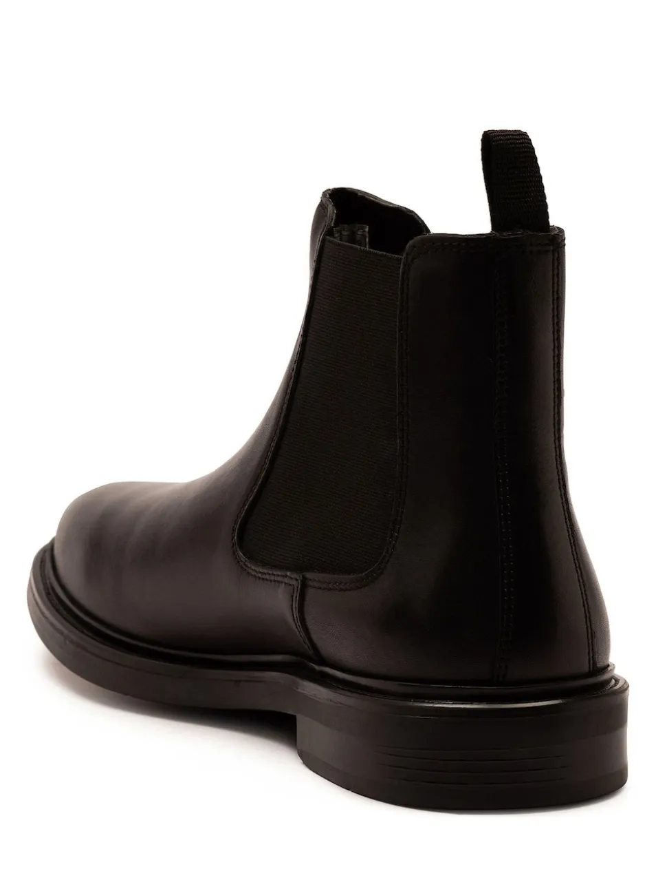 Off The Hook Black Torrance Leather Slip-On Chelsea Boots