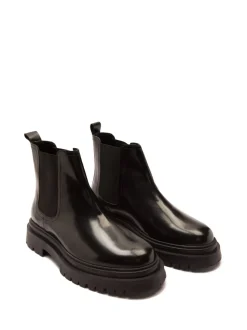 Off The Hook Black Turner Leather Chelsea Boots