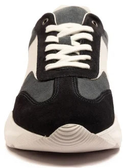 Off The Hook Blue Collins Casual Lace-Up Leather Trainers