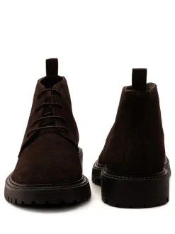 Off The Hook Brown Axel Suede Chukka Ankle Lace Up Boots