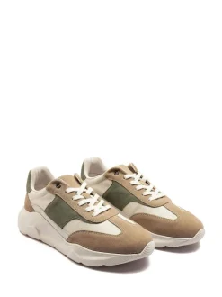 Off The Hook Brown Collins Casual Lace-Up Leather Trainers