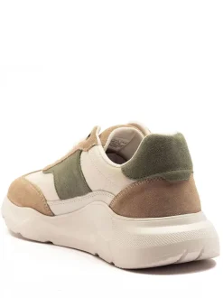 Off The Hook Brown Collins Casual Lace-Up Leather Trainers