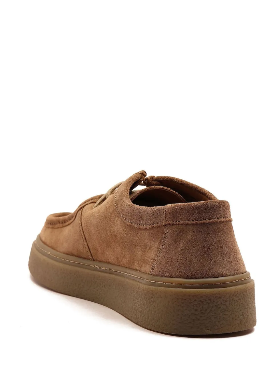 Off The Hook Brown Els Suede Leather Casual Lace-Up Boat Shoes