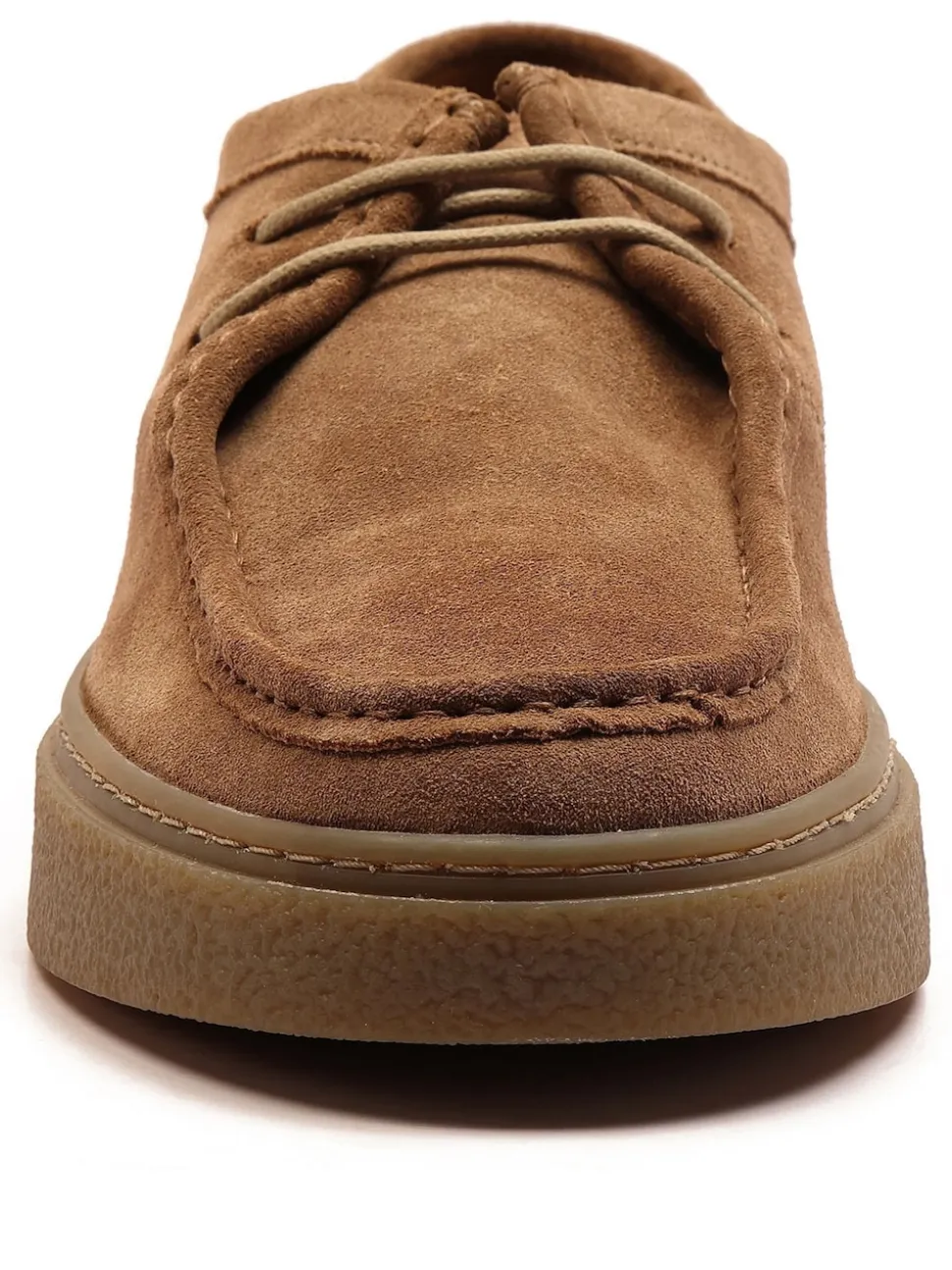 Off The Hook Brown Els Suede Leather Casual Lace-Up Boat Shoes