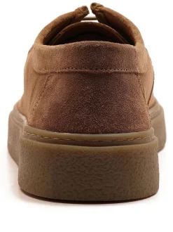Off The Hook Brown Els Suede Leather Casual Lace-Up Boat Shoes