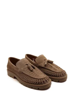Off The Hook Brown Floyd Loafers Tassel Formal Casual Slip On Leather Shoes