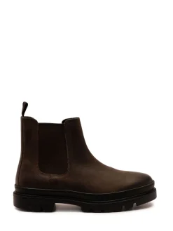 Off The Hook Brown Harrison Slip On Chelsea Leather Boots