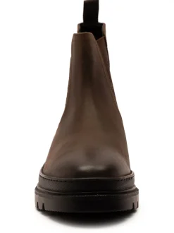 Off The Hook Brown Harrison Slip On Chelsea Leather Boots