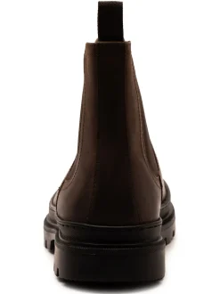 Off The Hook Brown Harrison Slip On Chelsea Leather Boots