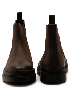 Off The Hook Brown Harrison Slip On Chelsea Leather Boots
