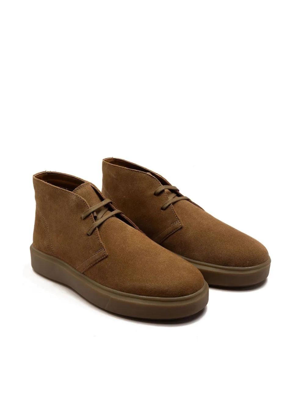 Off The Hook Brown Jethro Suede Leather Casual Lace-Up Chukka Boots