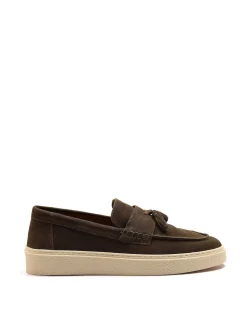 Off The Hook Green Rory Loafers Tassel Casual Slip On Suede Leather Shoes
