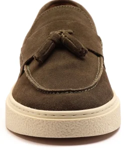 Off The Hook Green Rory Loafers Tassel Casual Slip On Suede Leather Shoes