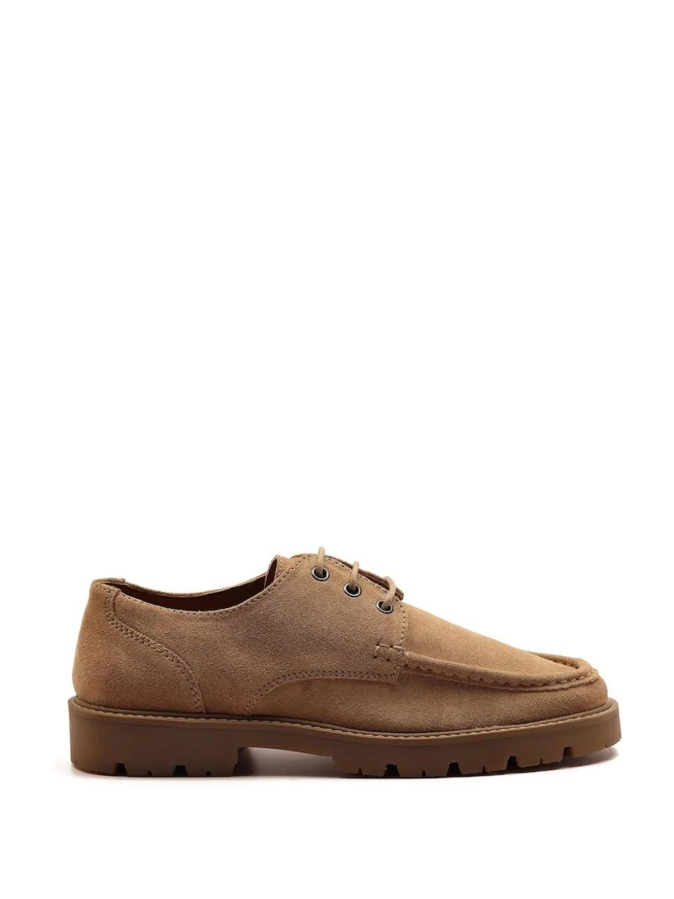 Off The Hook Light Brown Harvey Suede Leather Casual Lace-Up Boat Shoes
